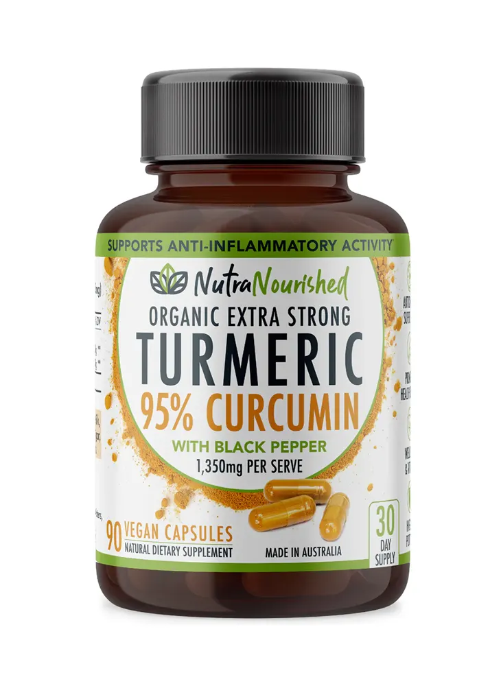 Nutra Nourished Tumeric Capsule Labels